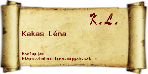 Kakas Léna névjegykártya